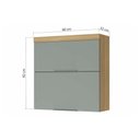 Ver imagem 3 de Armário Aéreo P/ Cozinha Marquesa C/ 2 Portas Basculante 80 Cm Nature - Nesher