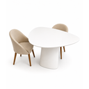 Ver imagem 2 de Mesa Jantar Orgânica Cone Canya 140x145cm - Laca Branca
