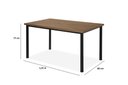 Ver imagem 2 de Mesa Jantar Jasmim 1,35x0,80 MDP c/6 Cadeiras Titanium Tampo Nogal Tubo Preto