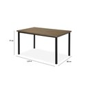 Ver imagem 2 de Mesa Jantar Jasmim 1,35x0,80 MDP c/6 Cadeiras Titanium Tampo Nogal Tubo Preto