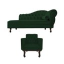 Ver imagem 2 de Kit Diva Recamier Diana 160cm Lado Esquerdo e 01 Poltrona Classic Suede - Doce Sonho Móveis RECAMIER
