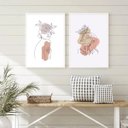 Ver imagem 2 de Kit 2 Quadros Decorativos Mulheres One line 24x18cm - com Vidro:madeira Preta
