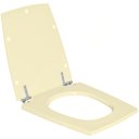 Ver imagem 2 de Assento Sanitário Tampa de Vaso Madeira Mdf Laqueado Nuage para Bacia Incepa 27cm - Bege Claro
