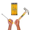 Ver mais imagens de Elite - Kit de 6 Chaves Fenda e Phillips + Martelo Unha