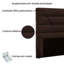 Ver imagem 3 de Cabeceira Queen Vera para Cama Box Fixação no Box Madeira Suede Marrom Loja Sheep