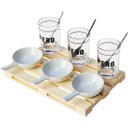 Ver imagem 1 de Conjunto Badenja Plástico 3 Molheiras 3 Colheres Aço Inox 24x16