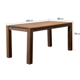 Mesa de Jantar 6 Lugares de Madeira Maciça Kubo 140cm Iaza Móveis - 2