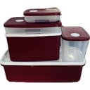 Ver imagem 1 de Tupperware Kit 5 Peças Porta Condimentos Vinho e Branco 5 Peças Vinho e Branco