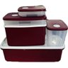 Tupperware Kit 5 Peças Porta Condimentos Vinho e Branco 5 Peças Vinho e Branco - 1