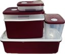 Ver imagem 1 de Tupperware Kit 5 Peças Porta Condimentos Vinho e Branco 5 Peças Vinho e Branco