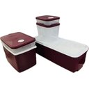 Ver imagem 3 de Tupperware Kit 5 Peças Porta Condimentos Vinho e Branco 5 Peças Vinho e Branco