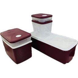 Tupperware Kit 5 Peças Porta Condimentos Vinho e Branco 5 Peças Vinho e Branco - 3