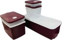 Ver imagem 3 de Tupperware Kit 5 Peças Porta Condimentos Vinho e Branco 5 Peças Vinho e Branco