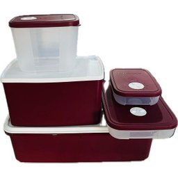Tupperware Kit 5 Peças Porta Condimentos Vinho e Branco 5 Peças Vinho e Branco - 2