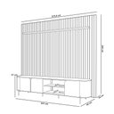 Ver imagem 4 de Rack para Sala Harper com Painel Ripado Lexa TV 75 pol D05 Cedro Off White - Lyam Decor