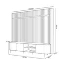 Ver imagem 4 de Rack para Sala Harper com Painel Ripado Lexa Tv 75 Pol D05 Cedro Off White - Lyam Decor