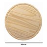 Tábua Redonda para Churrasco Petiscos e Pizza em Madeira Pinus 30cm Stolf - 3