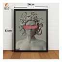 Ver imagem 2 de Quadro Decorativo Medusa Moderna Abstrata com Vidro Preto