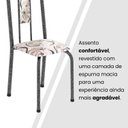 Ver mais imagens de Conjunto de Mesa Tubular com 4 Cadeiras Lívia Prata/Arabesco
