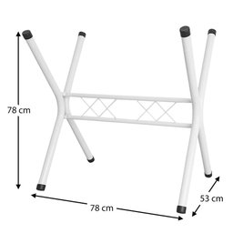 Pé de Mesa para Tampo Pedra Granito 1,20 Sala de Jantar Branco Ql - 5