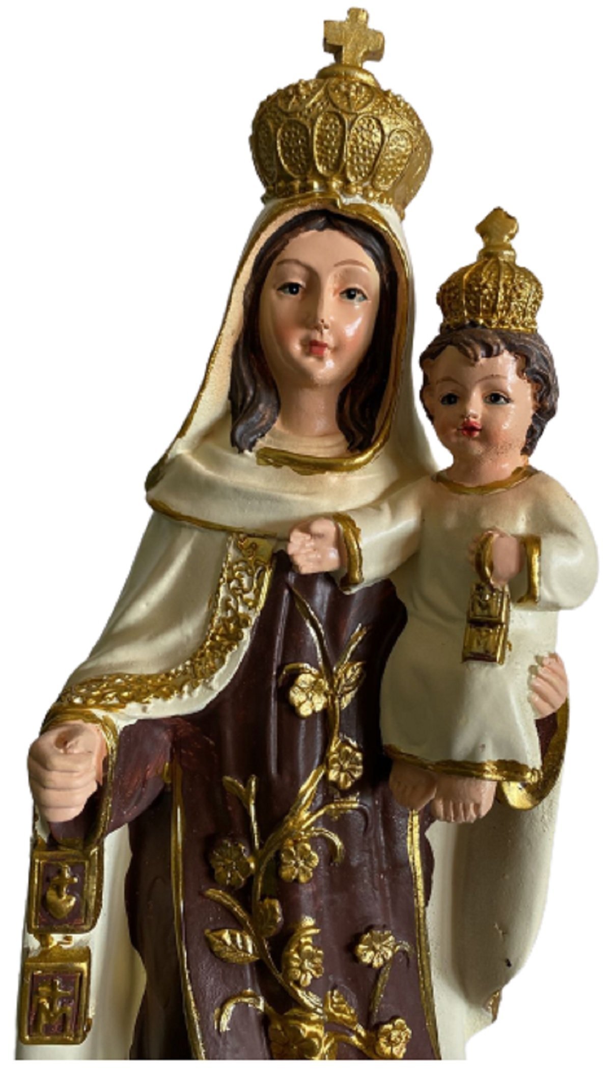 Imagem De Nossa Senhora Do Carmo Em Resina Especial 31 Cm - 2