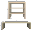 Ver imagem 2 de Kit Suporte de Mesa Monitor e Escaninho Organizador Cor Nude