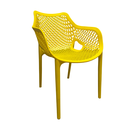 Ver imagem 1 de Poltrona Suits Moderna Estilo Mosaico Vazado com Braços Leve e Resistente - Amarelo