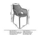 Ver imagem 3 de Poltrona Suits Moderna Estilo Mosaico Vazado com Braços Leve e Resistente - Amarelo