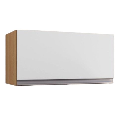 Armário Aéreo de Geladeira para Cozinha 60 Cm Adriana Amêndoa/branco