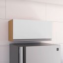 Ver imagem 5 de Armário Aéreo de Geladeira para Cozinha 60 Cm Adriana Amêndoa/branco