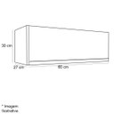 Ver imagem 3 de Armário Aéreo de Geladeira para Cozinha 60 Cm Adriana Amêndoa/branco