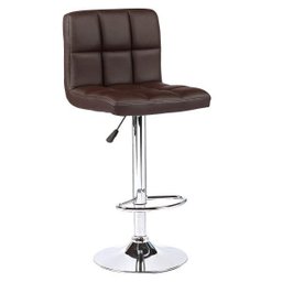 Banqueta Estofada Giratória com Encosto Gomo Confort Espresso Móveis - 1