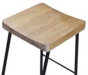Ver imagem 3 de Banqueta Mamba Cor Driftwood com Base Aço Grafite 75cm - 64103