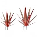 Ver imagem 4 de Jesokiibo Conj. 2 Esculturas Rusticas Agave Metal Vermelho2