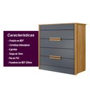 Ver imagem 4 de Cômoda com 4 Gavetas Freijo / Cinza Dhara - Moval