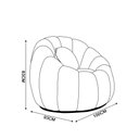 Ver imagem 4 de Poltrona Decorativa Orgânica Giratória Cloud Bouclê Azul Marinho E03 - D’Rossi