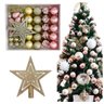 Kit 40 Enfeites Árvore de Natal Estrela Dourada Decoração - 1