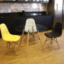 Ver imagem 5 de Cadeira Eames Estofada em Couro Madrid Amarelo