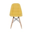 Ver imagem 3 de Cadeira Eames Estofada em Couro Madrid Amarelo