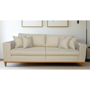 Ver imagem 1 de Sofá Turin Luxo Fixo Living Almofadas Decorativas Base de Madeira Vários Tecidos 2,40m