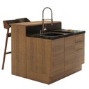 Ver mais imagens de Ilha de Cozinha com Bancada e Balcão 120 Cm Rustic Stella Madesa Rustic