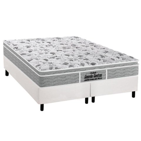 Cama Box Queen: Colchão Espuma D45 Probel /EP Guarda Costas Próextreme Plus + Base CRC Courano