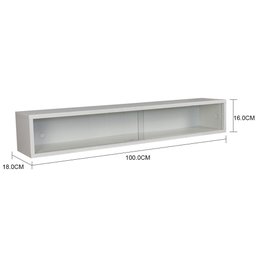 Nicho Funko Portas Correr Vidro Branco 100x16x18 - 3