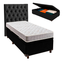 Ver imagem 1 de Kit Cabeceira + Cama Box Bau + Colchão Solteiro D23 D23 Inducol
