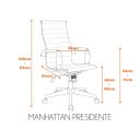 Ver imagem 7 de Cadeira Escritório Presidente Esteirinha Corino Manhattan Bege