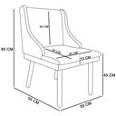 Ver imagem 2 de Kit 4 Cadeiras de Jantar Suede Grafite Pés Palito