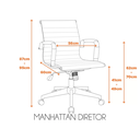 Ver imagem 5 de Cadeira Escritório Diretor Esteirinha Corino Manhattan