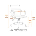 Ver imagem 5 de Cadeira Escritório Diretor Esteirinha Corino Manhattan