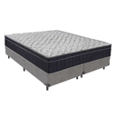 Ver imagem 1 de Cama Box Bipartido Queen Cinza e Colchão Airtech 150 D45 Ortobom