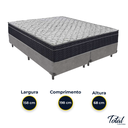 Ver imagem 3 de Cama Box Bipartido Queen Cinza e Colchão Airtech 150 D45 Ortobom